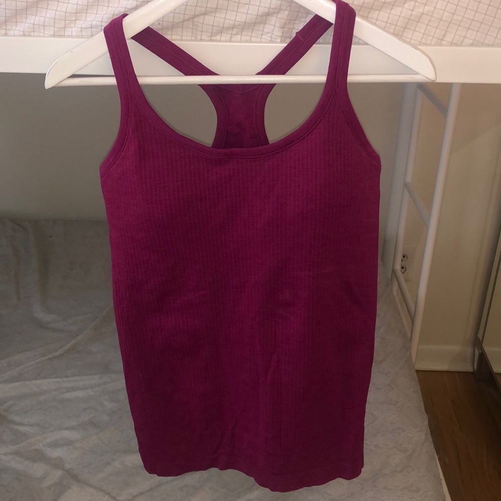 Lululemon Ebb to street tank size 8 in the color magenta